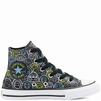 Gyerek Converse Are You Yeti? Chuck Taylor All Star Magasszárú Cipő CO0712396 Fekete/Égszínkék